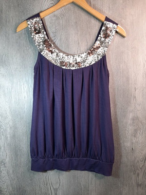 Grama blouse used, blue, size M with shimmer