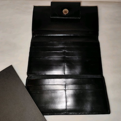 Bvlgari Large Wallet black leather used