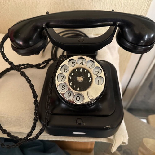 Siemens iron telephone 1930 used, functional
