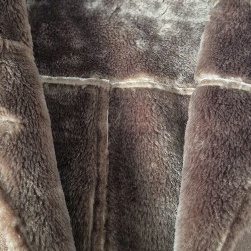 Children's coat new with eco fur camel brown for girls 10-12 years