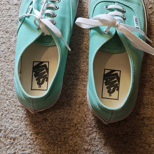 Vans women's canvas sneakers mint color like new, size 38