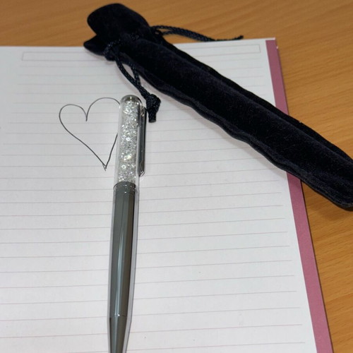 Swarovski Silver Pen with Crystals New