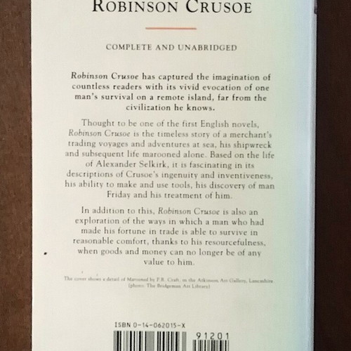 Robinson Crusoe English book like new