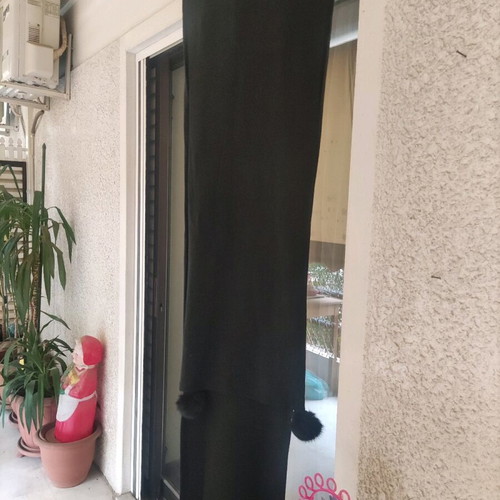 Black scarf like new, dimensions 30x2.20