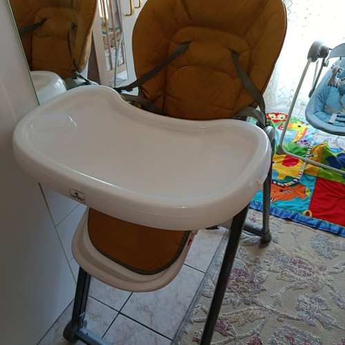Lorelli Party high chair, lemon curry leather