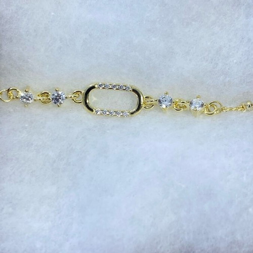 Silver (925) gold-plated bracelet new, gold color