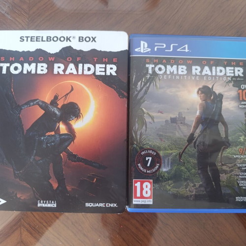 Shadow of the Tomb Raider PS4 Steelbook Box like new, without game