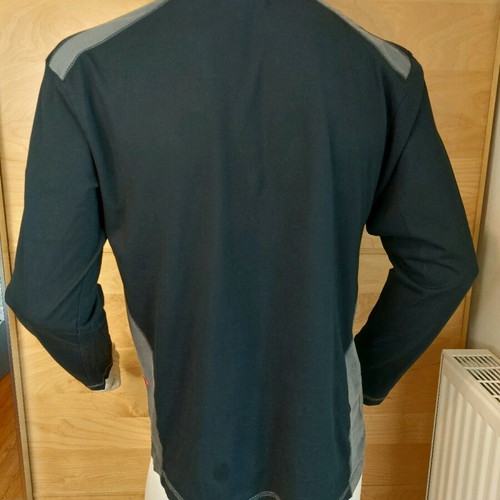 Engelbert Strauss men's long-sleeve cotton shirt medium like new, black gray
