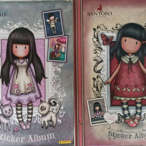 Santoro Panini sticker albums pack of 2 with stickers