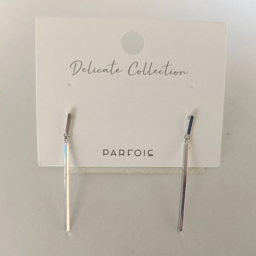 Parfois jewelry set new, silver necklace and earrings