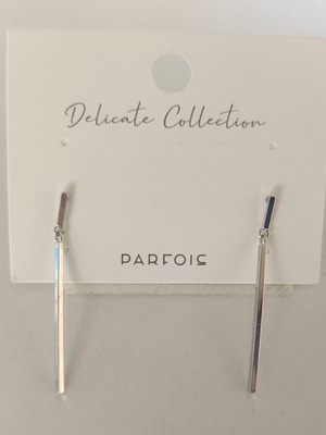 Parfois jewelry set new, silver necklace and earrings