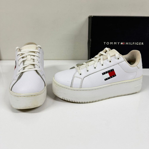 Tommy Jeans Flatform Essential sneakers used, size 39, white
