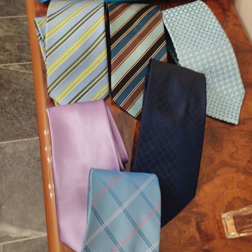 Ties pack of 6 like new, multicolored, mostly silk