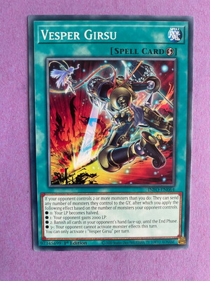 Vesper Girsu Yu-Gi-Oh card like new