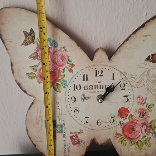 Inart Butterfly Wall Clock new, analog