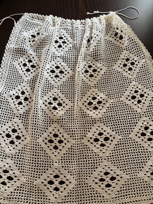 Handmade crochet curtain like new 54x60