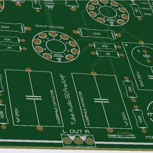 Tube Audio Stereo PreAMP PCB Grounded Grid new