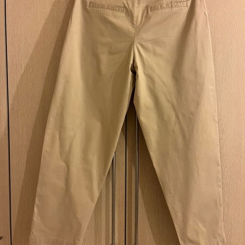 Beige cotton pants Only with pleats used, size S