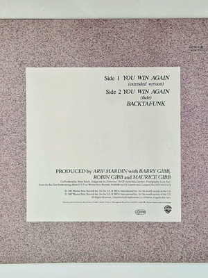 Bee Gees You Win Again 12" Maxi Single в отлично състояние