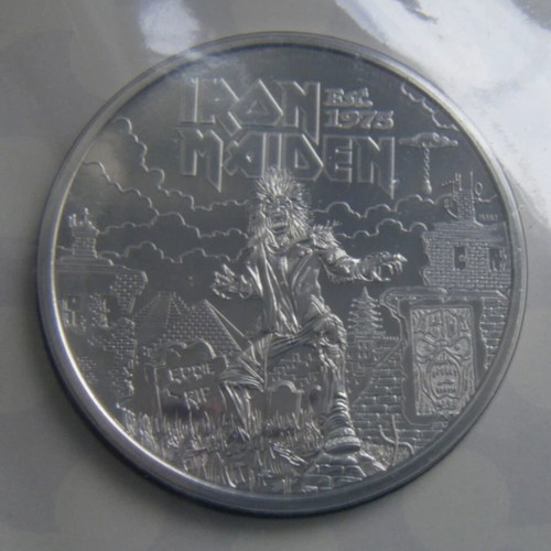 Iron Maiden 50 Years £5 BU Commemorative Coin 2025