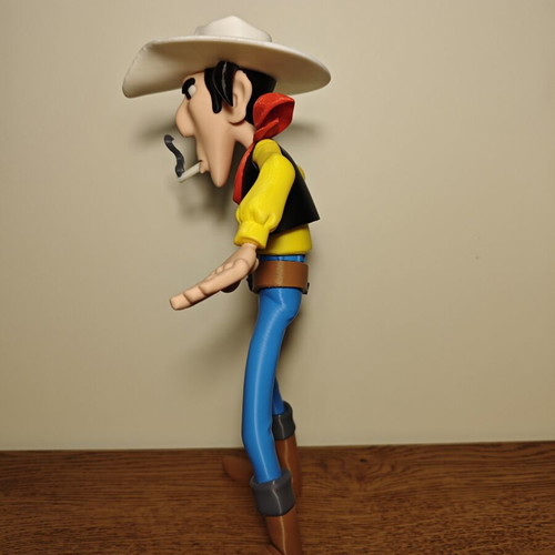 3D print figure Lucky Luke 29 cm like new, plastic PLA