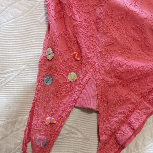 Vintage Just Angels Long Top with Crossed Straps and Beads, Like New