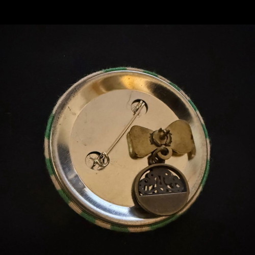 Fornarina badge and pin used, youthful sixties style
