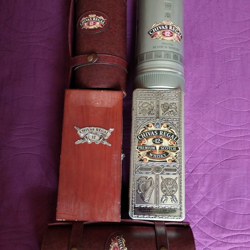 Chivas Regal Whisky collectible boxes used, set of 5 pieces