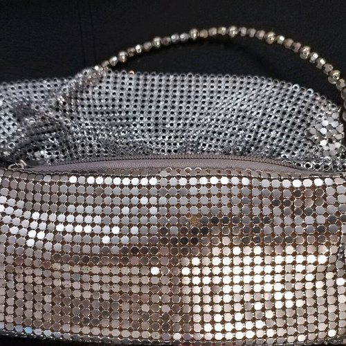 Evening shoulder bag silver like new