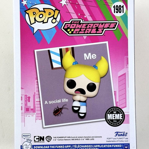 Funko Pop Powerpuff Girls Bubbles Meme Edition new