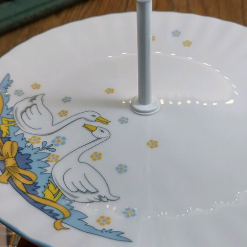 Wunsiedel Bavaria two-tier serving tray for sweets used