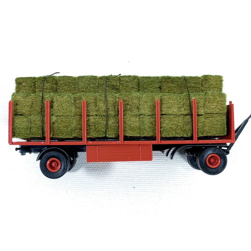 Brekina HO 1:87 Stake Trailer with Hay Load like new, Circus Krone