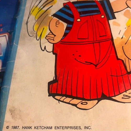 Panini album Dennis the Menace 1987 used, partially completed