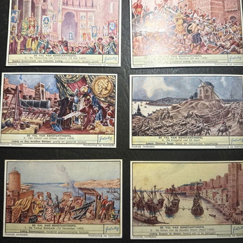 Liebig collectible cards set on the Fall of Constantinople 1453, new