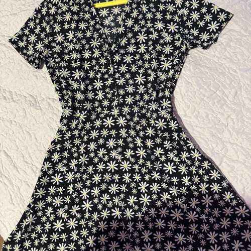 H&M dress with collar black, like new, size L