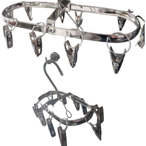 Inox hanger 10 positions new with clips