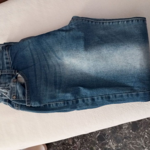 Children's blue denim jeans with elastic waist