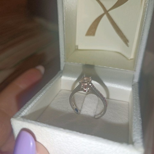 White gold solitaire 14 carat ring used