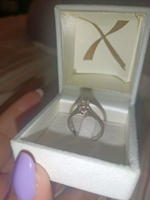 White gold solitaire 14 carat ring used