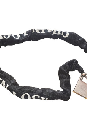Αντικλεπτική Αλυσίδα Μοτοσυκλέτας και Ποδηλάτου με Υφασμάτινη Επένδυση και Κλειδαριά 1 μέτρο καινούργιο