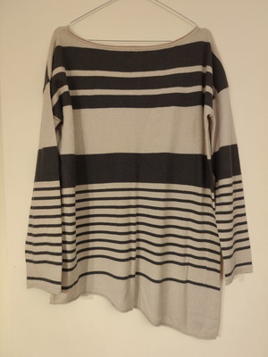 Sisley cashmere sweater like new, gray and beige, women's knitwear
