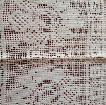 Set of 2 Handmade Crochet Doilies with Floral Vintage Design