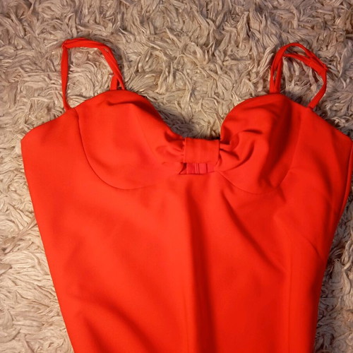 Trendyol Long Dress M Red Like New With Ruffle