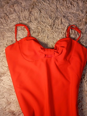Trendyol Long Dress M Red Like New With Ruffle