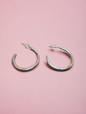 Silver hoop earrings new