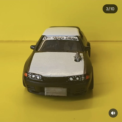 Hotwheels Nissan Skyline GTR R32 custom dragster