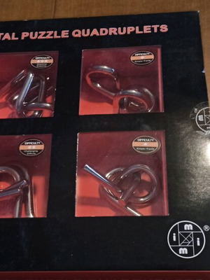 Μεταλλικά παζλ μεταχειρισμένα, σετ 4 τεμαχίων