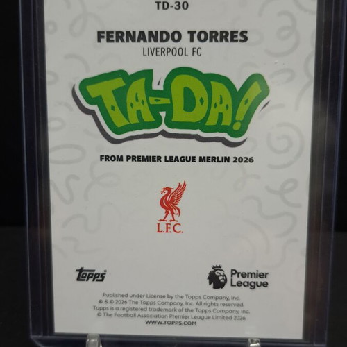 Topps Merlin 2026 Fernando Torres Orange Refractor Card numbered /25 Liverpool