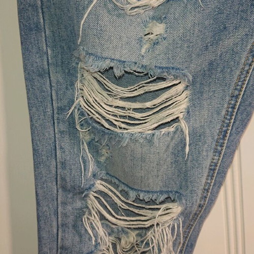 Jeans pants used with rips, size XS, blue