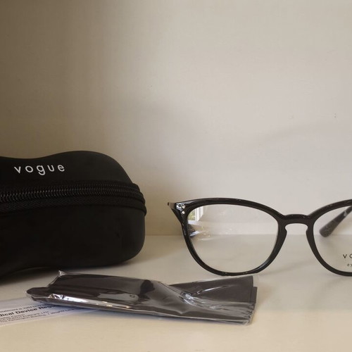 Vogue women's new cat eye prescription glasses black and silver